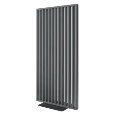 Samostatně stojící lamelová dělící stěna se základnou, kompletní sada, grafit