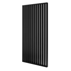 Lamelová dělící stěna, kompletní sada, výška a šířka dle výběru, černá mat