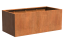 Cortenový květináč obdélníkový se dnem - Velikost květináče (délka x šířka x výška): 800 x 400 x 800 mm