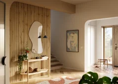 Designový panel s mikrolamelami, tvar Vik, dub Wotan, 12x275 cm