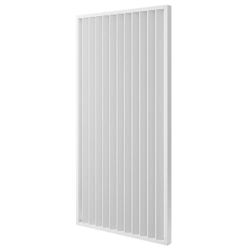 Lamelová dělící stěna, kompletní sada, výška, šířka a odstín dle výběru, lamely natočené o 45°