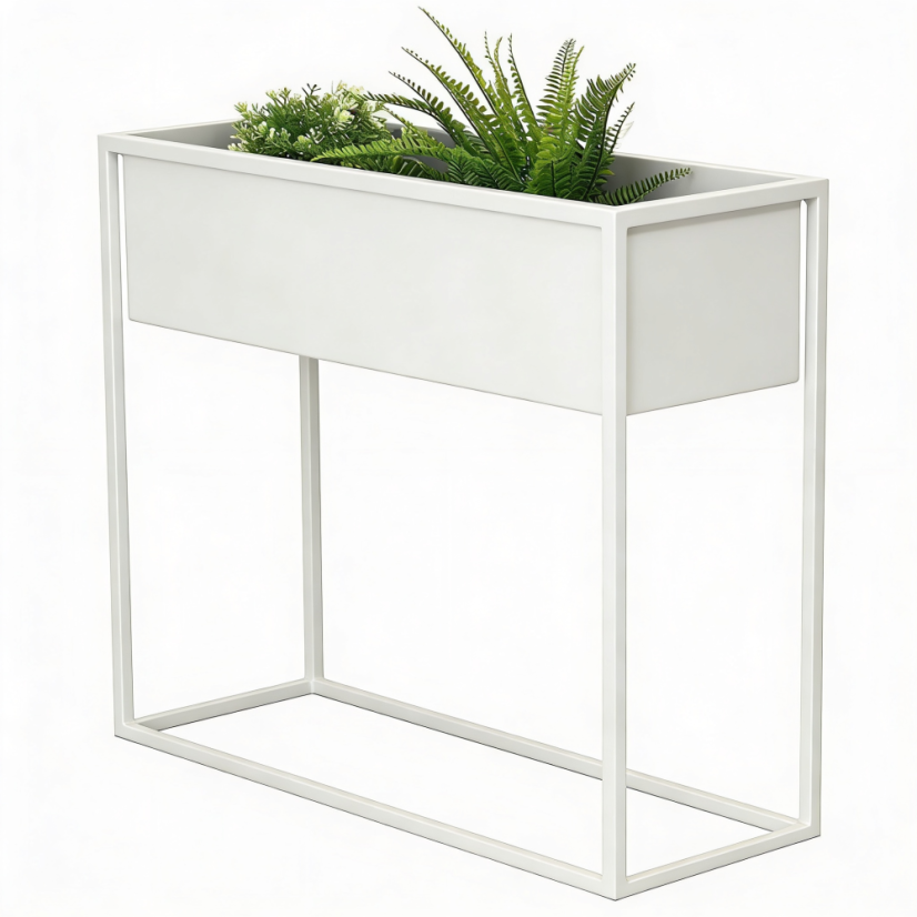 Kovový kvetináč Jasmine - Farba výrobku: biela RAL 9016