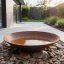 Zahradní cortenová mísa na vodu bez otvoru