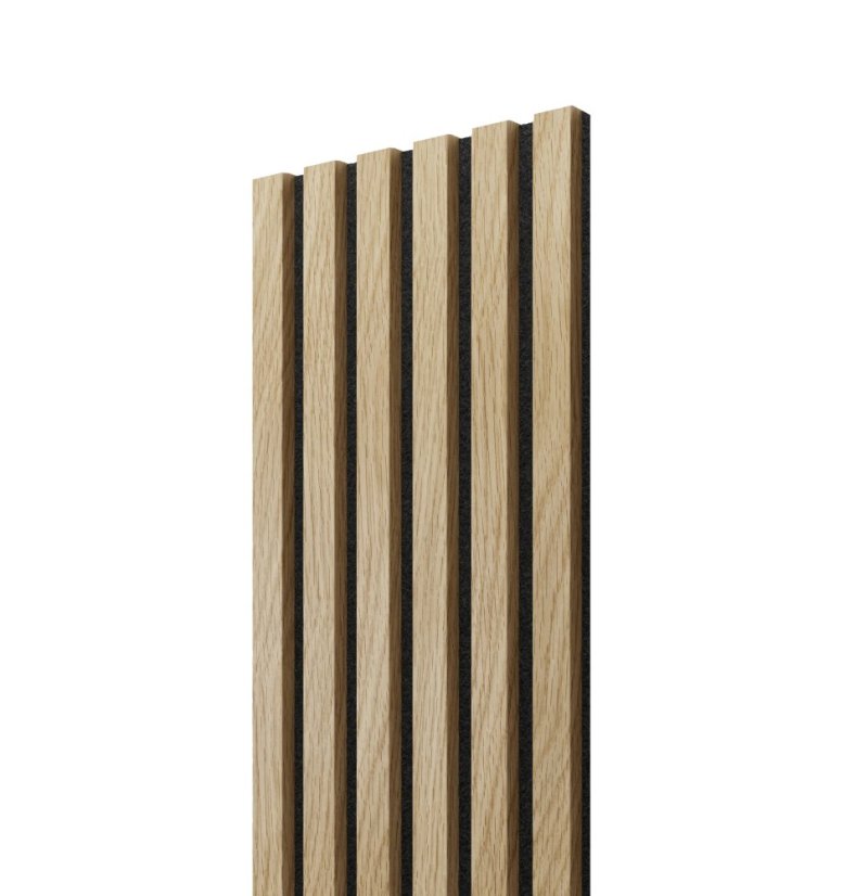 Akustický panel, Evropský dub, černý filc, 30x275 cm