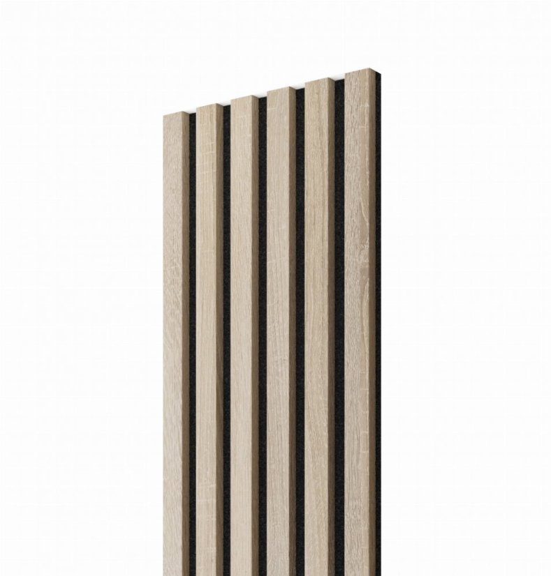 Akustický panel, Dub Sonoma, černý filc, 30x275 cm