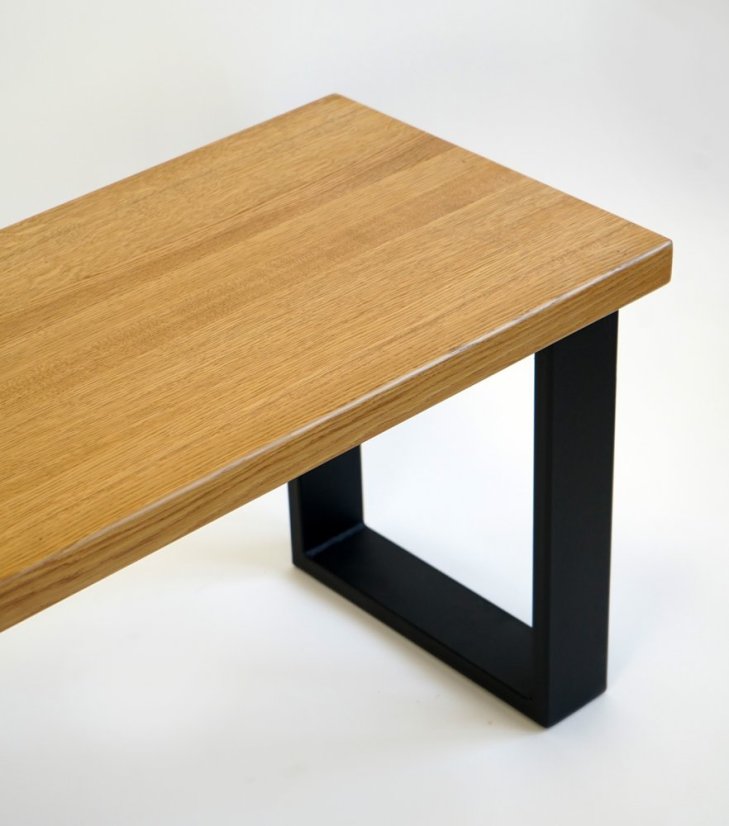 Lavica s masívnou dubovou doskou Agato