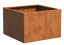 Cortenový květináč čtvercový se dnem - Velikost květináče (délka x šířka x výška): 400 x 400 x 600 mm