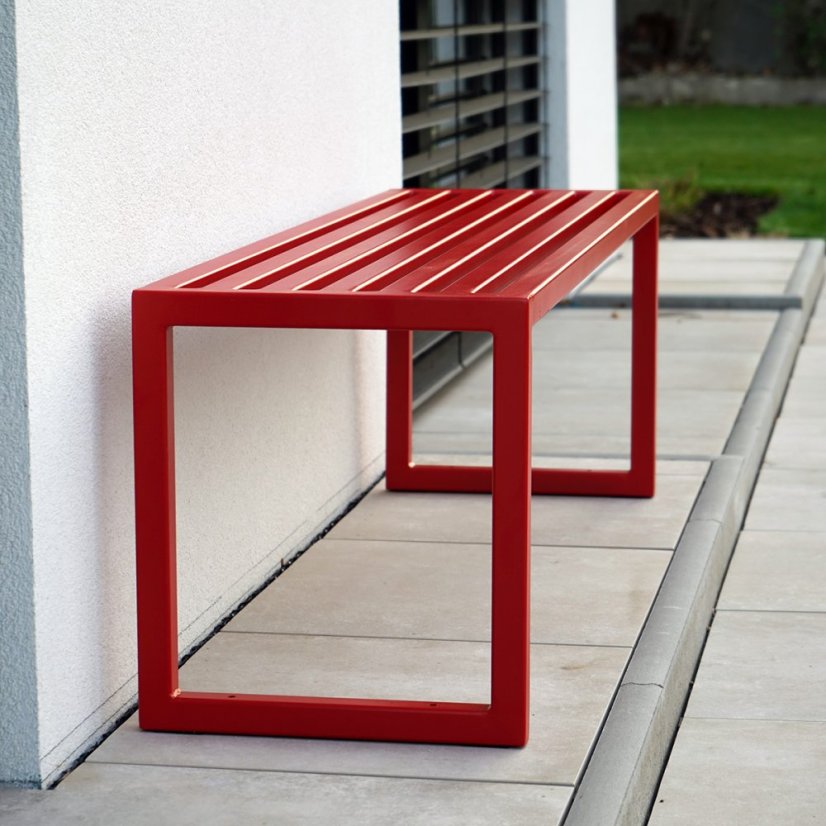 Zahradní lavice Titus bez opěradla Red