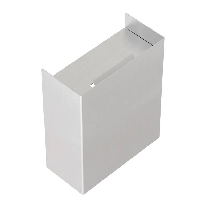 Nástenný odpadkový kôš RAWW 12l, prírodný hliník