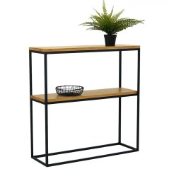 Regál Star s masivními dubovými deskami