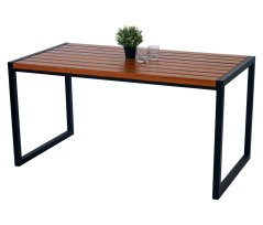 Zahradní stůl Style s masivním dřevem a ocelovou konstrukcí