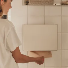 Zásobník na papierové uteráky RAWW, prírodný hliník