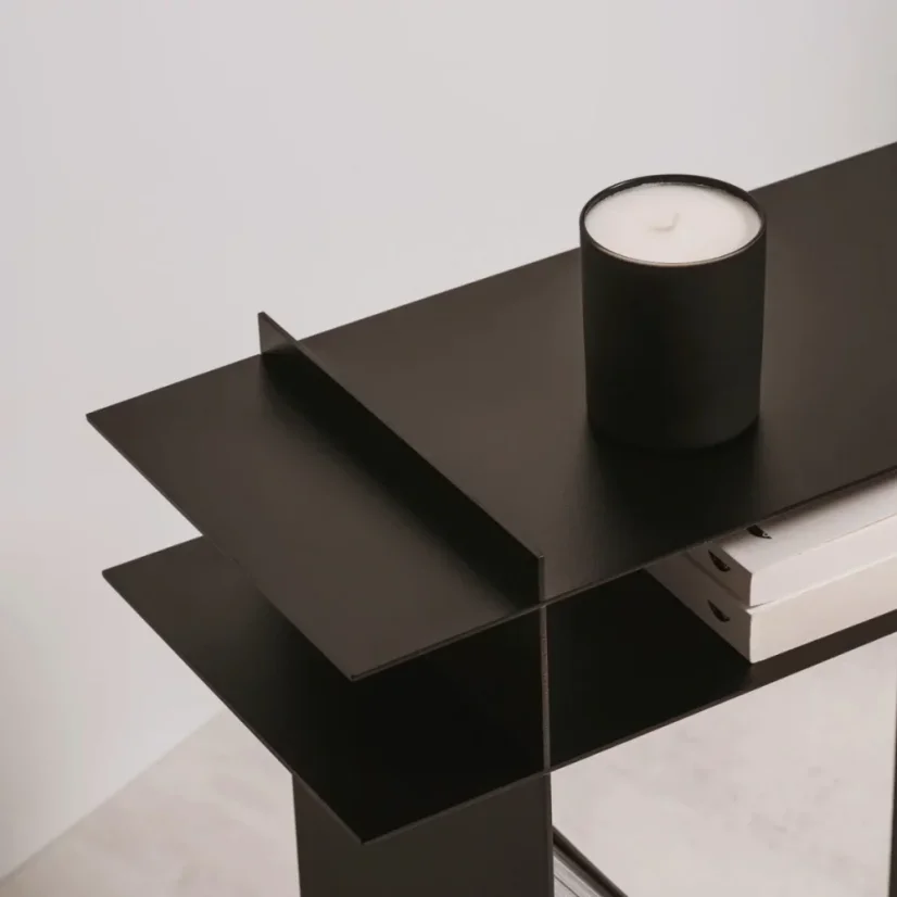 Kovový odkladací stolík Tokyo - Farba: Biela