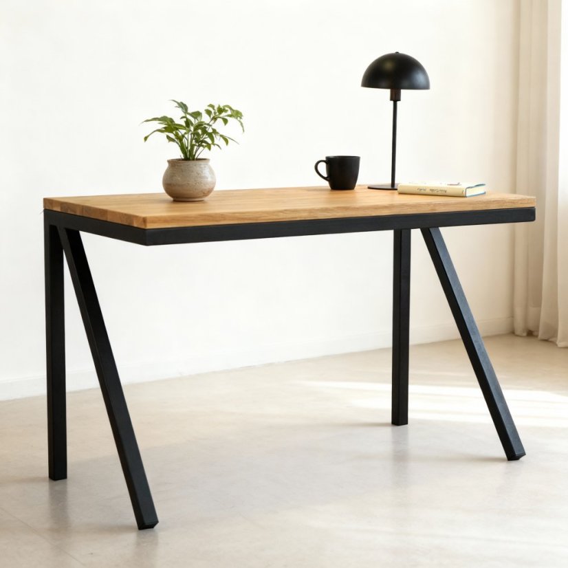 Pracovný stôl Borge s masívnou dubovou doskou