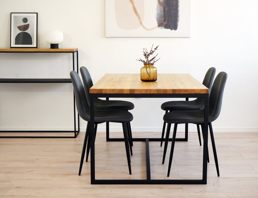 Podnožie k jedálenskému stolu Ela s podperami - Pôdorysné rozmery konštrukcie: 1400 x 600