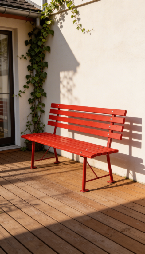 Zahradní lavice Judith červená