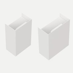 Nástenný kovový odpadkový kôš Riga biely