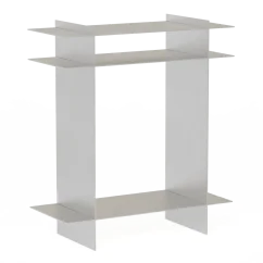 Odkladací stolík RAWW, prírodný hliník