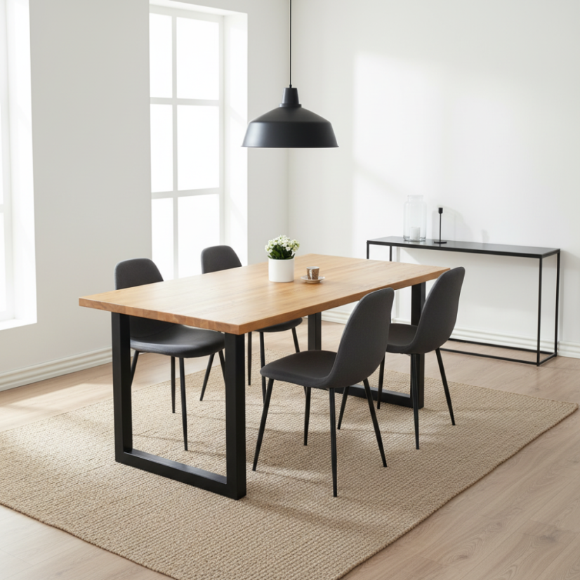 Jídelní stůl s masivní dubovou deskou Verano - Rozměry stolové desky: 2200 x 1000 mm