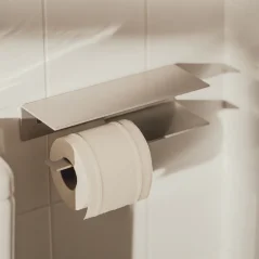 Nástenný držiak toaletného papiera RAWW, prírodný hliník