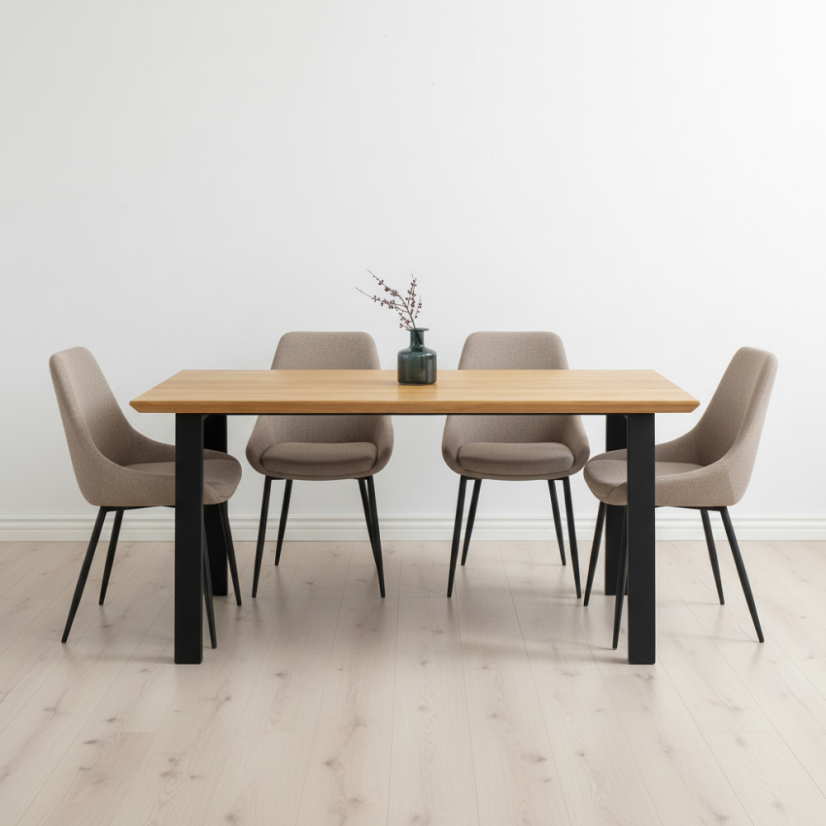 Jídelní stůl s masivní dubovou deskou Modena