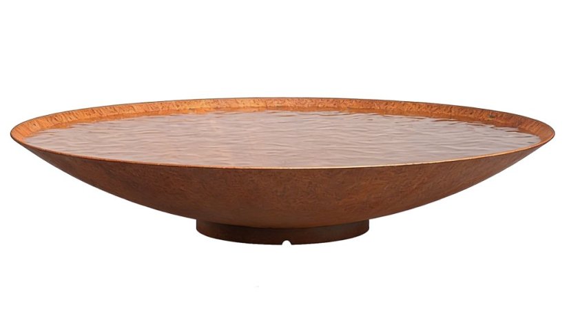Záhradná cortenová misa na vodu bez otvoru - Veľkosť misy: Ø 1000 x 230 mm