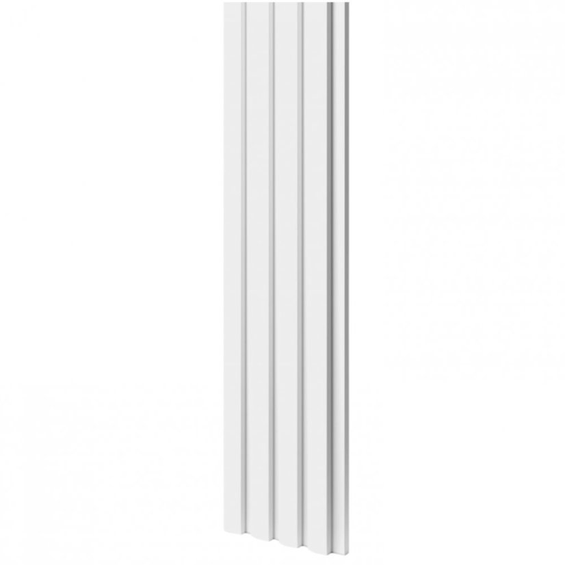 Designový obkladový panel s lamelami MINI, bílý mat, 12,3 x 275 cm