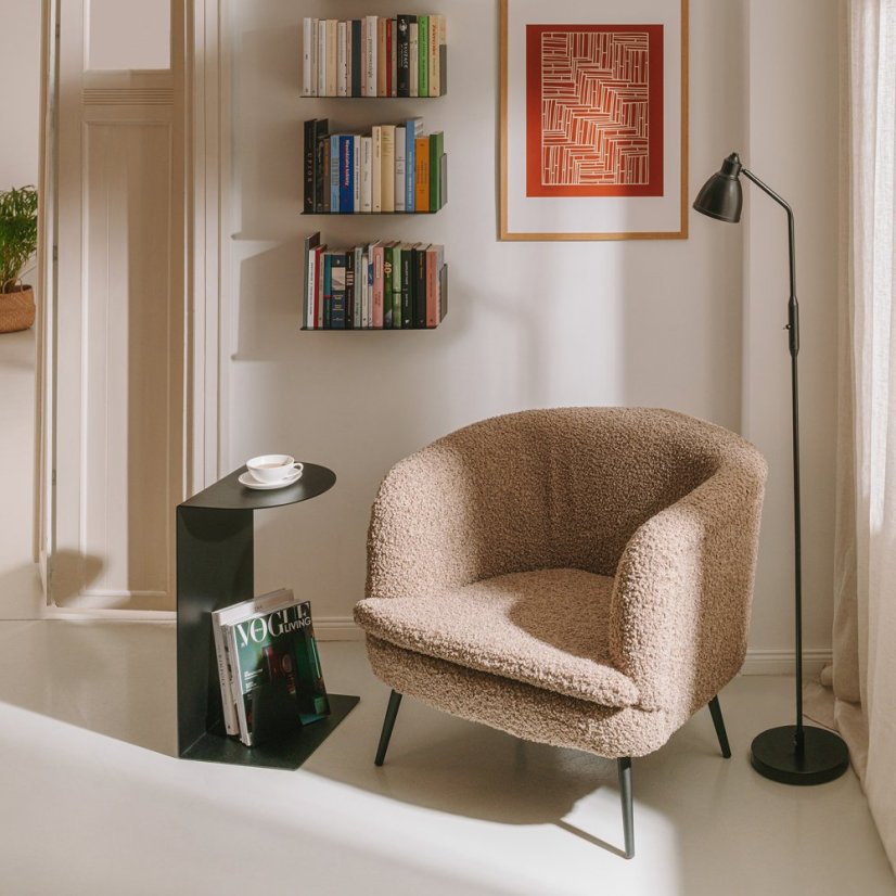 Kovový odkladací stolík Berlin - Farba: Čierna