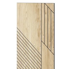 Designový obkladový panel s dubovou dýhou, vzor Oslo, 60x275 cm
