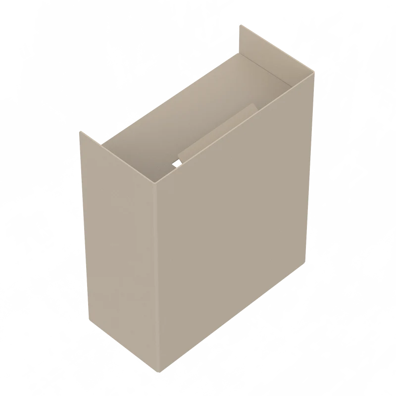 Nástenný kovový odpadkový kôš Riga pieskovo šedý - Veľkosť: S