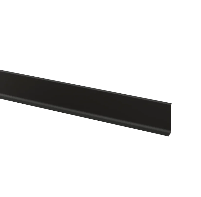 Soklová podlahová lišta, hliníková, černý mat, 2,70 m