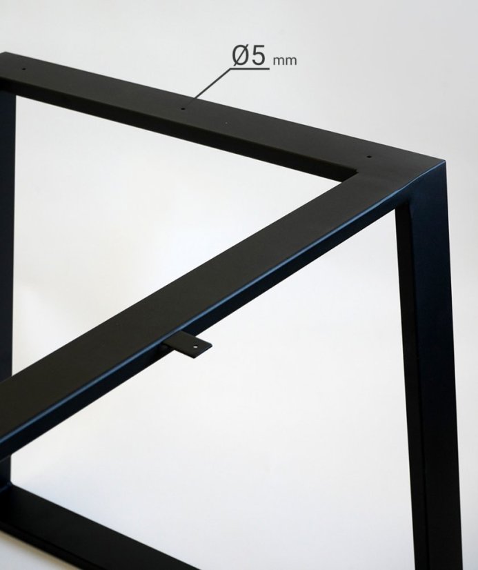 Podnožie k jedálenskému stolu Mirror s podperami - Pôdorysné rozmery konštrukcie: 1900 x 800