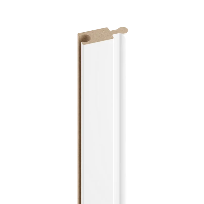 Obkladový panel PUZZLE pro zakřivené stěny, 4,6 x 275 cm, Bílý mat