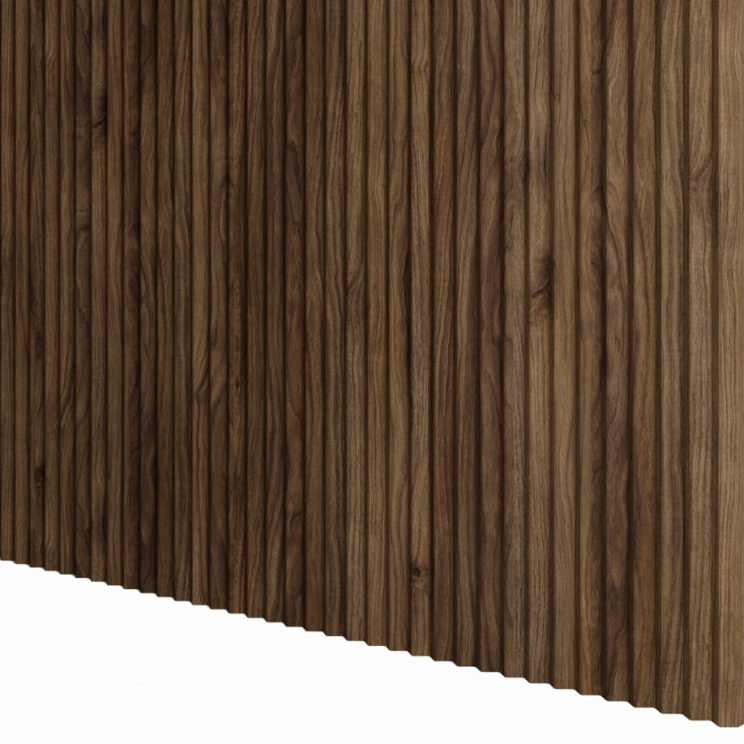 Designový panel s mikrolamelami, tvar Top, ořech, 12x275 cm