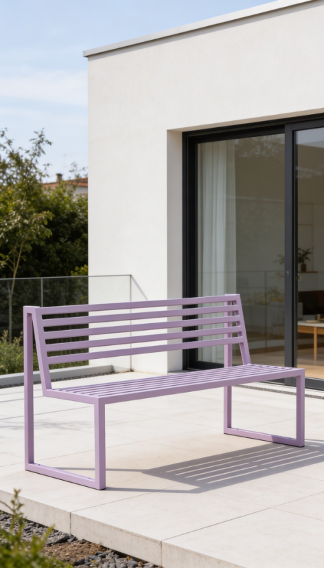 Zahradní lavice Titus pastelová fialová
