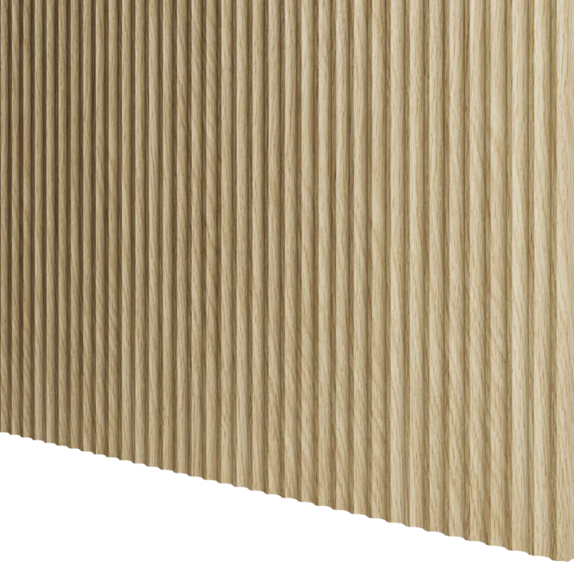 Designový panel s mikrolamelami, tvar Vik, dub Evropský, 12x275 cm