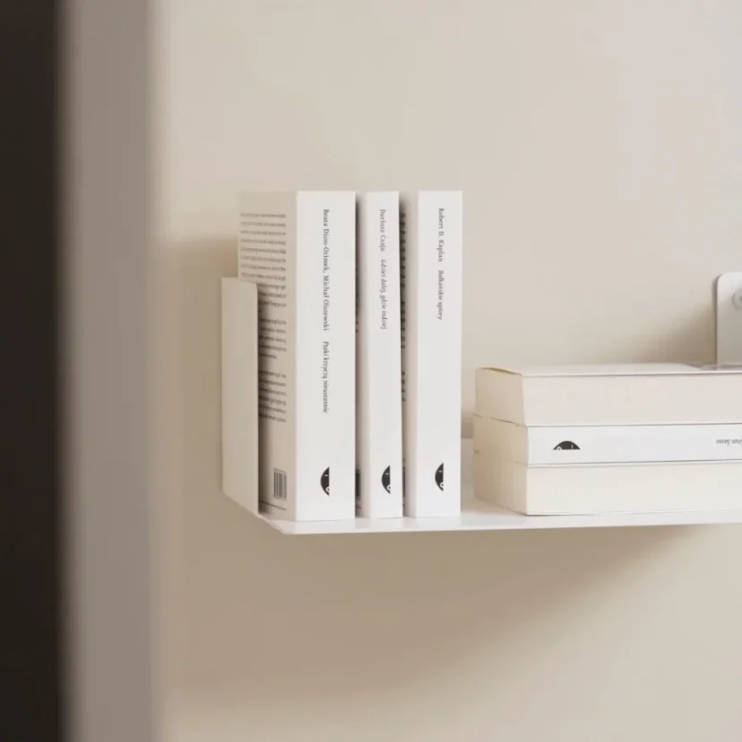 Nástenná kovová polica Firenze biela