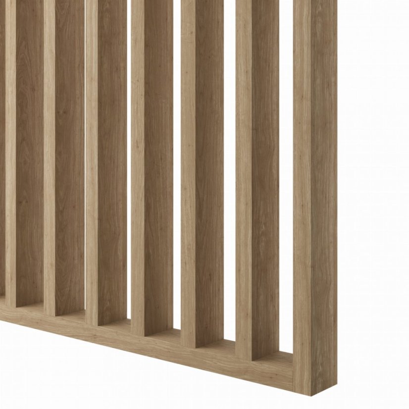 Lamelová dělící stěna, kompletní sada, výška a šířka dle výběru, dub Natura