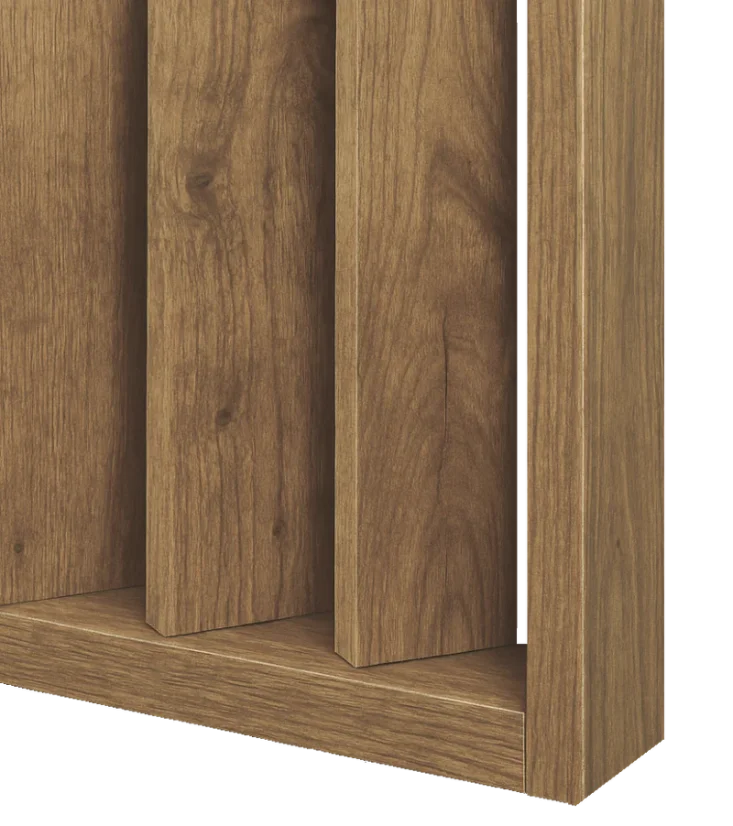 Lamelová dělící stěna, kompletní sada, výška, šířka a odstín dle výběru, lamely natočené o 45°