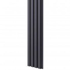 Designový obkladový panel s lamelami MINI, Grafit, 12,3 x 275 cm