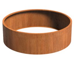 Cortenový vyvýšený záhon kulatý