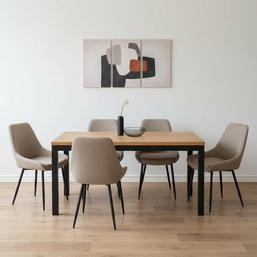 Jídelní stůl s masivní dubovou deskou Klasik - Rozměry stolové desky: 1600 x 900 mm