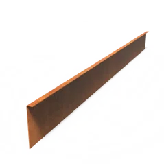 Cortenový zahradní obrubník se zahnutou horní hranou, délka 230 cm