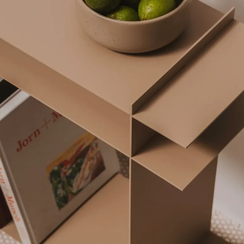 Kovový odkladací stolík Tokyo - Farba: Biela