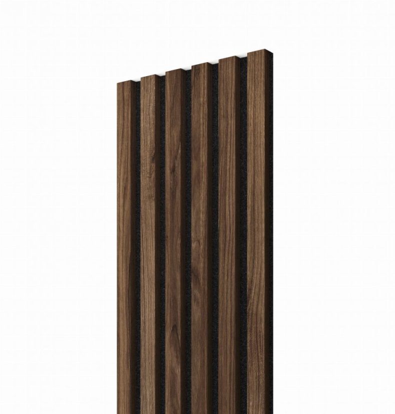 Akustický panel, Ořech, černý filc, 30x275 cm