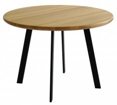 Kulatý jídelní stůl Rondo s masivní dubovou deskou