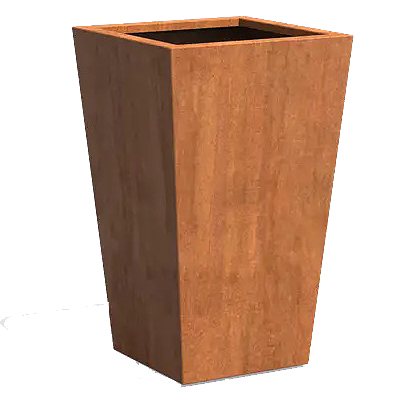Cortenový květináč Tera - Velikost květináče (délka x šířka x výška): 400 × 400 × 400 mm