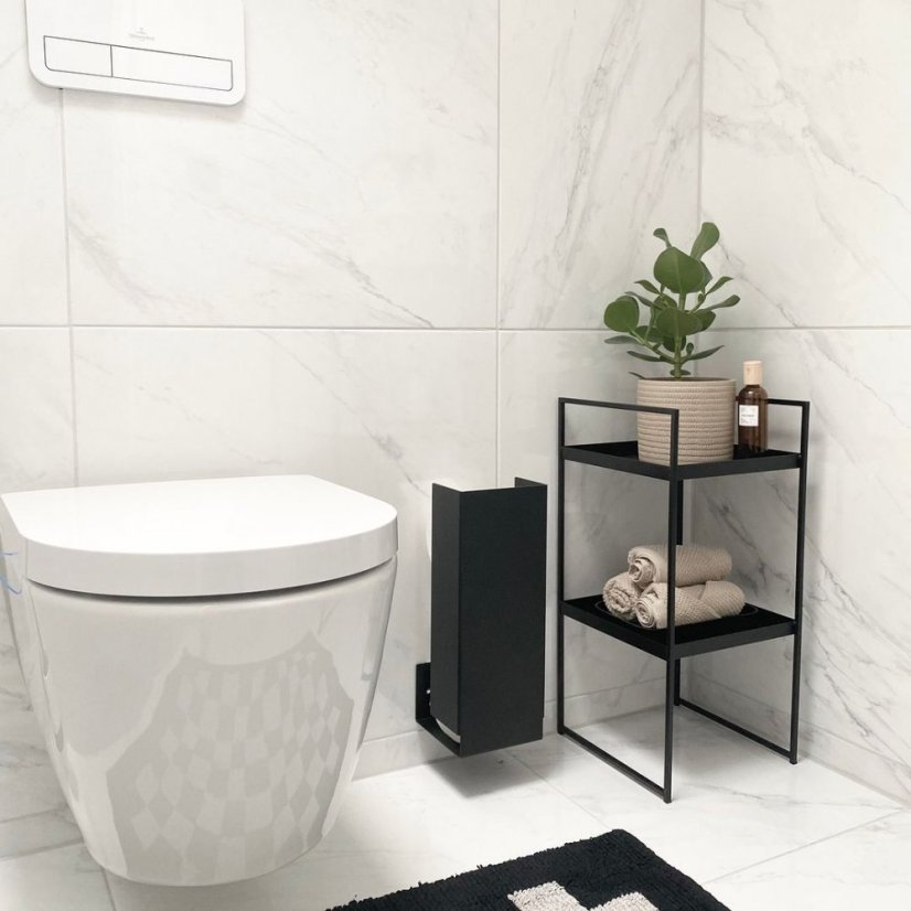 Kovový držiak na toaletný papier Amsterdam černá