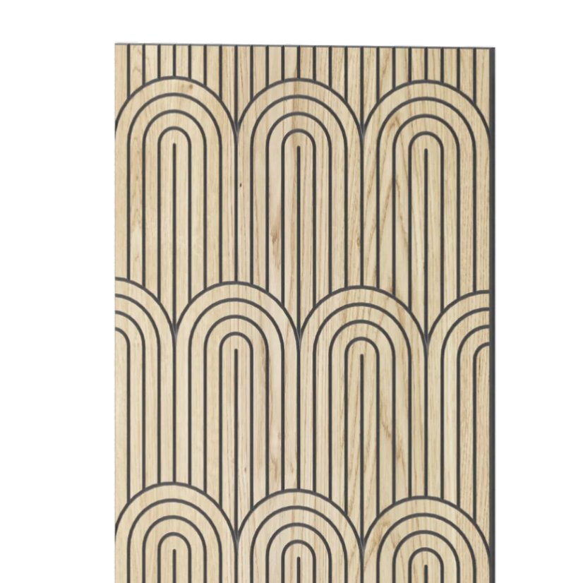 Designový obkladový panel s dubovou dýhou, vzor Sendai, 60x275 cm