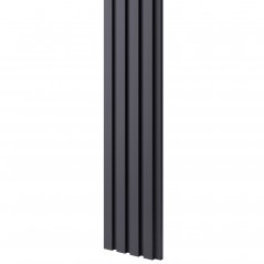 Designový obkladový panel s lamelami MINI, Grafit, 12,3 x 275 cm